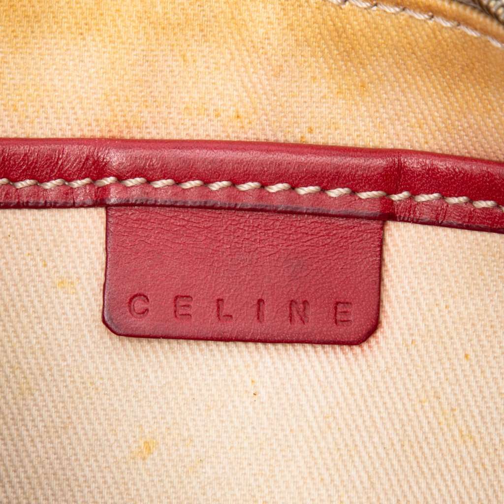 Celine Macadam Coated Canvas Shoulder Bag Beige Very good - Box View