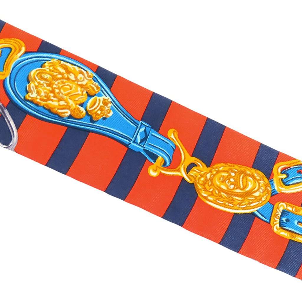 Hermès Brides De Gala Bayaderes Twilly Silk Scarf Orange Very good condition - Model View