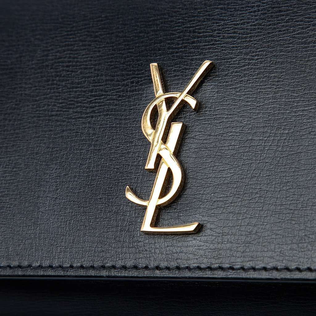 Saint Laurent Smooth Calfskin Cassandre Phone Holder Black Leather Very good condition - Box View