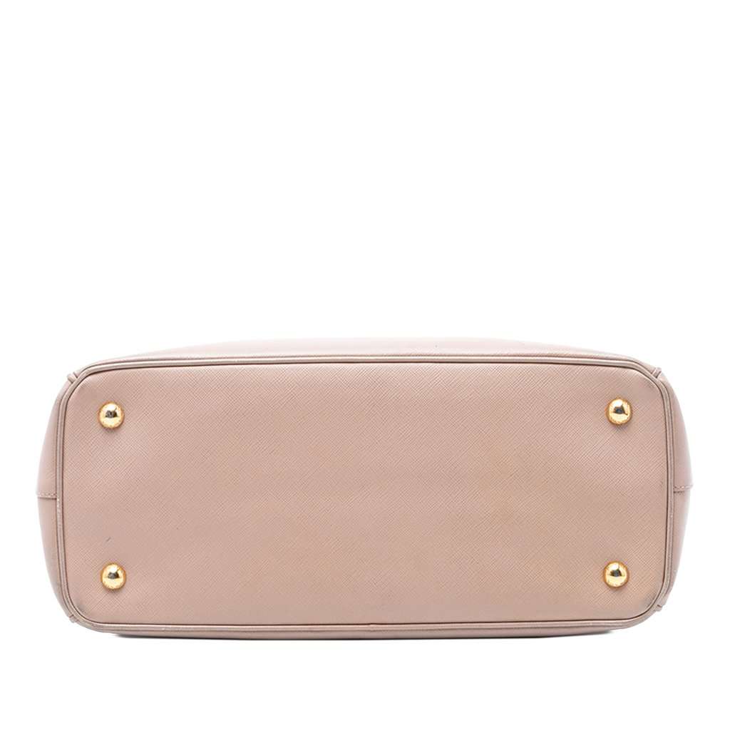 Prada Medium Saffiano Lux Galleria Satchel Beige Leather Good condition - Inside View