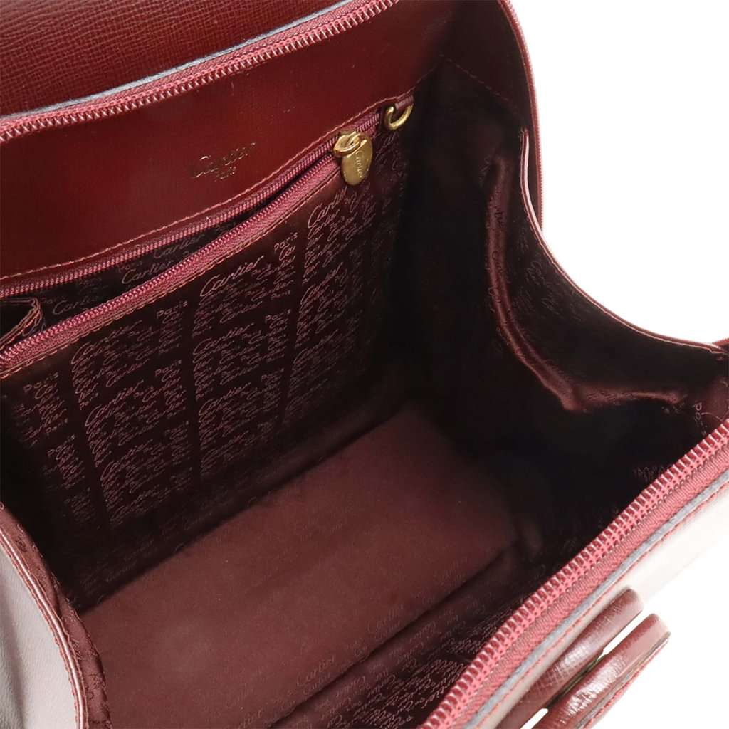 Cartier Leather Must De Cartier Backpack Red Leather Very good condition - Inside View