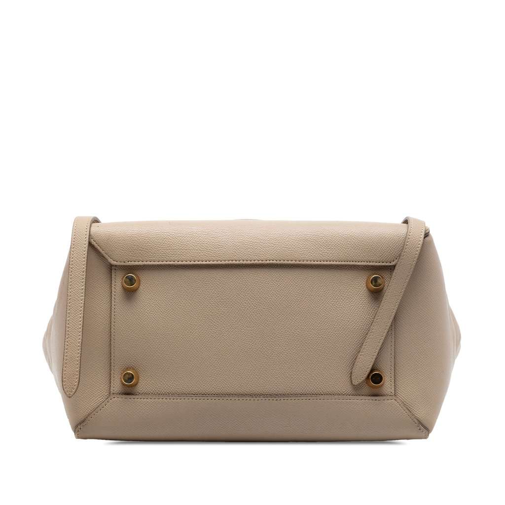 Celine Mini Grained Calfskin Belt Bag Beige Leather Good condition - Inside View