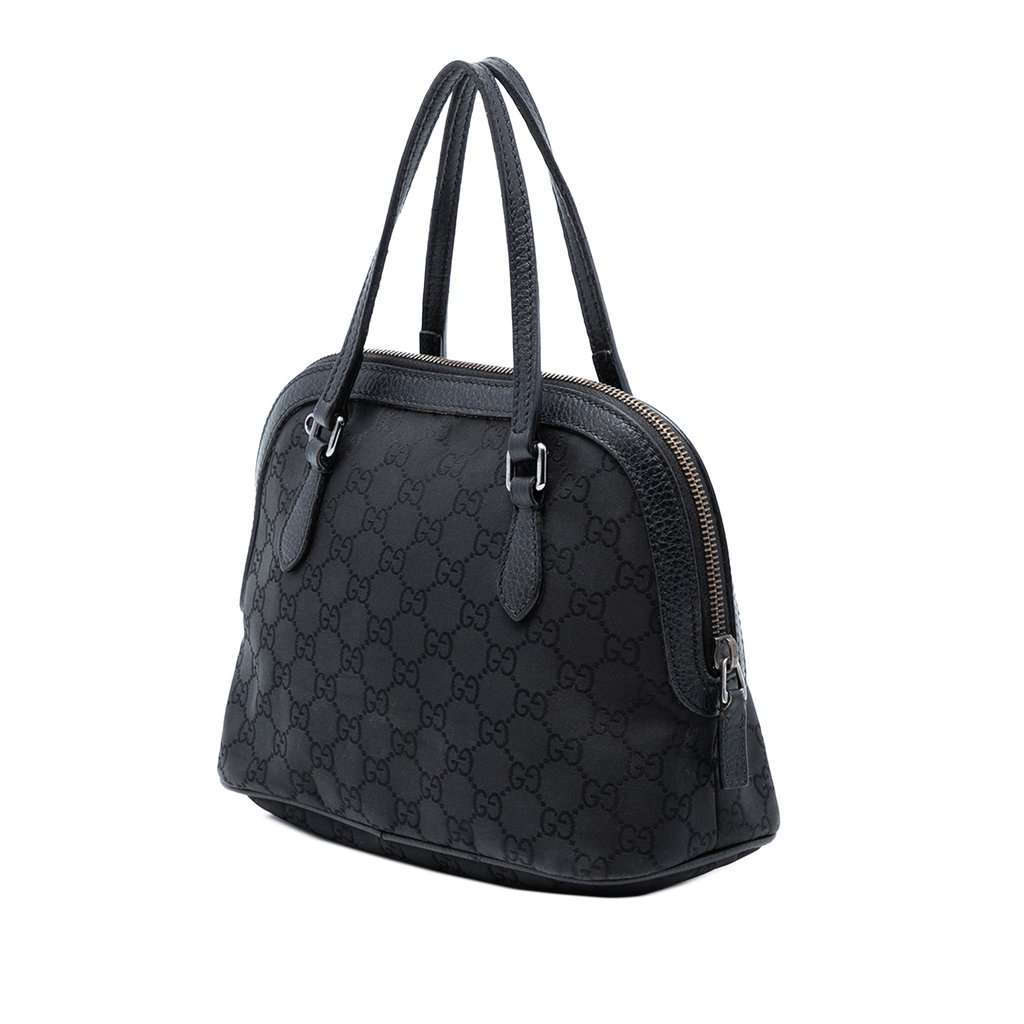 Gucci Mini GG Nylon Dome Satchel Black Very good condition - Back View