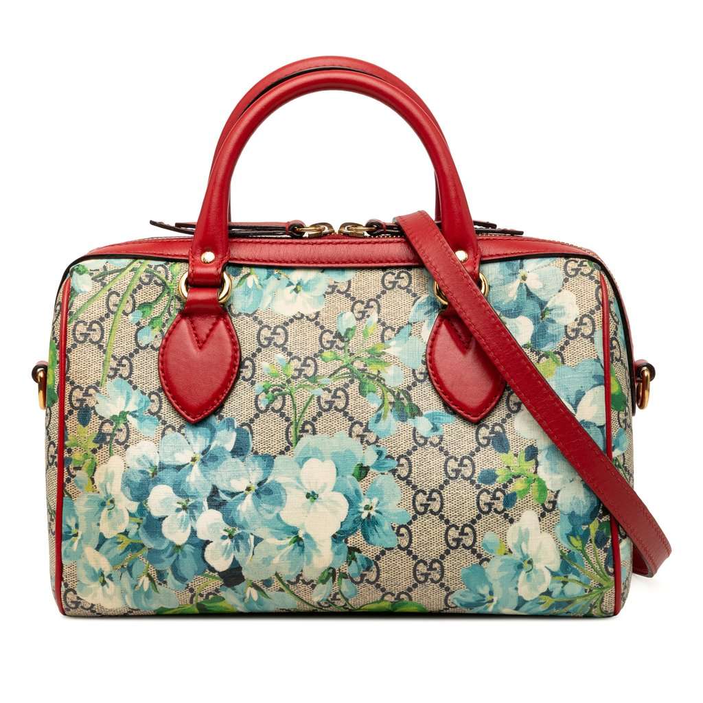Gucci Small GG Supreme Blooms Satchel Beige Very good - Front View