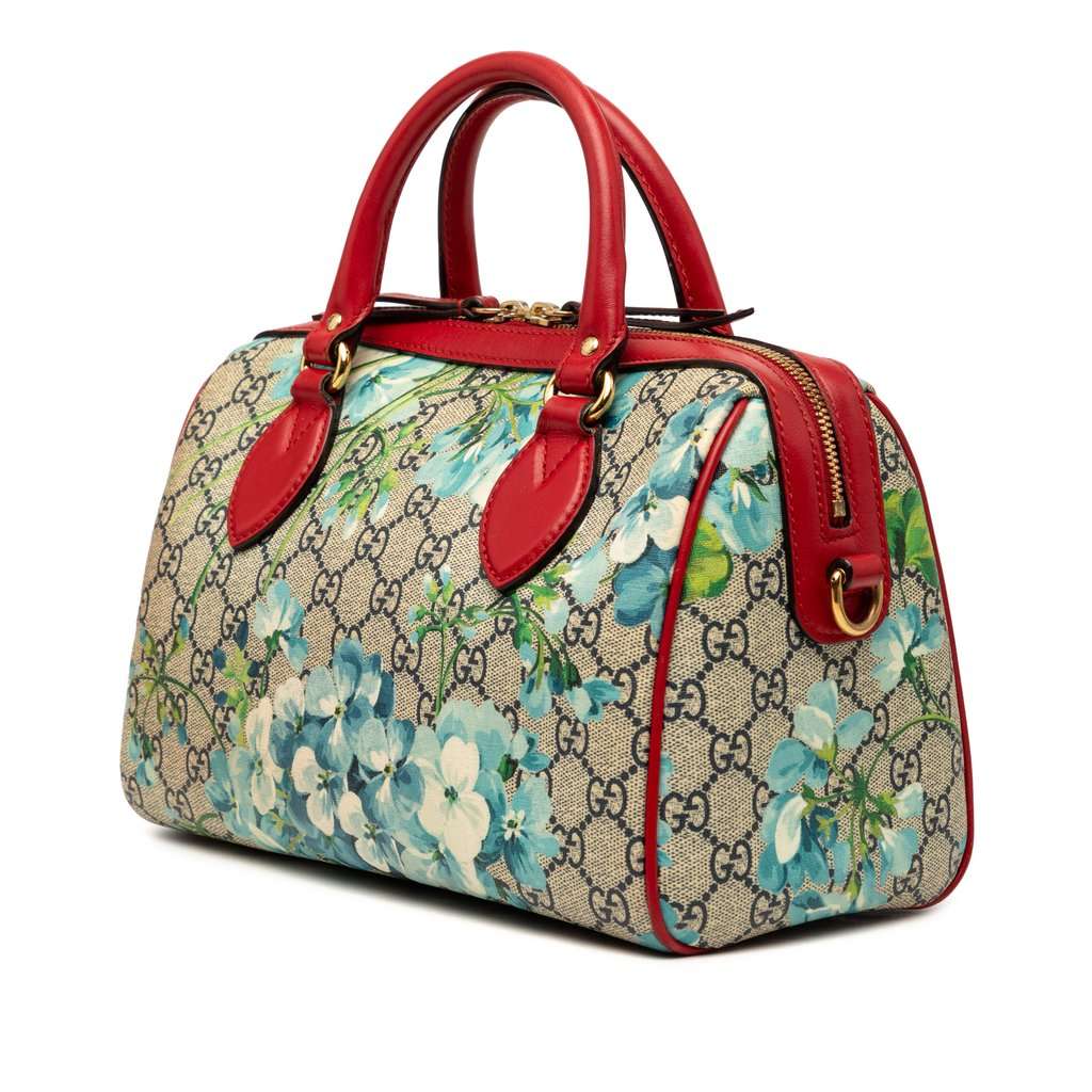 Gucci Small GG Supreme Blooms Satchel Beige Very good - Back View