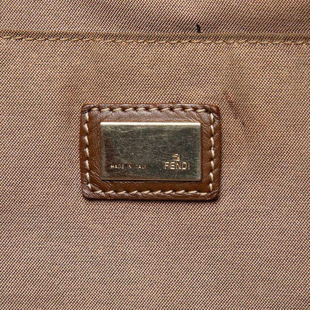 Fendi Zucchino Canvas Chef Shopping Tote Brown Very good condition - Box View