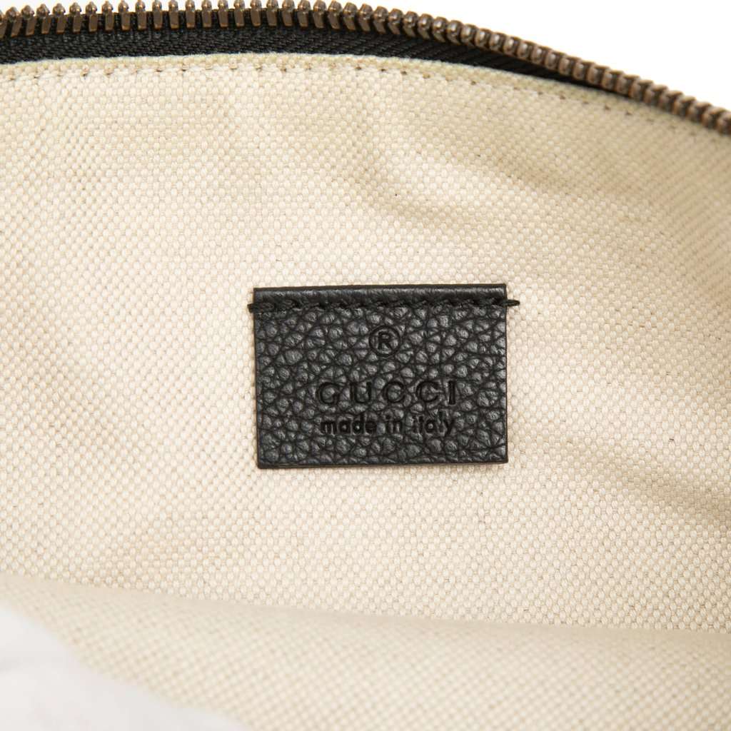 Gucci Leather Logo Clutch Black Leather Very good condition - Box View