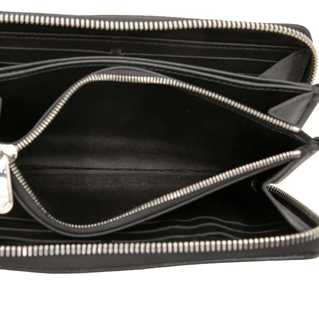 Louis Vuitton Monogram Mahina Zippy Long Wallet Black Leather Very good condition - Model View