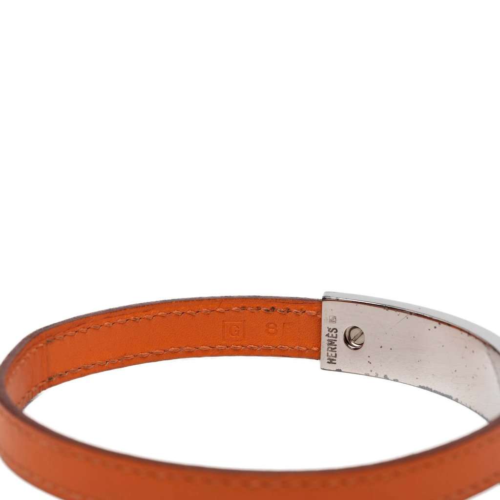 Hermès Leather Pousse Pousse Bracelet Orange Leather Very good condition - Box View