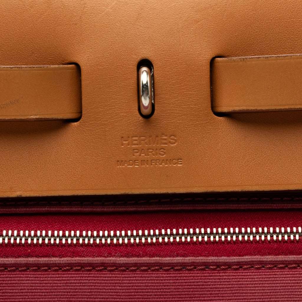 Hermès Toile Herbag Zip 31 Red Very good - Box View