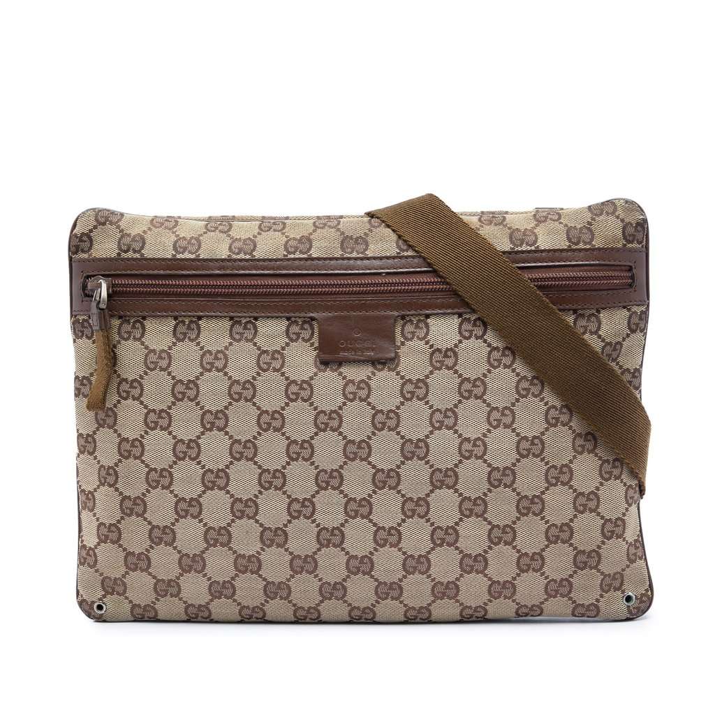 Gucci GG Canvas Crossbody Beige Very good - Front View