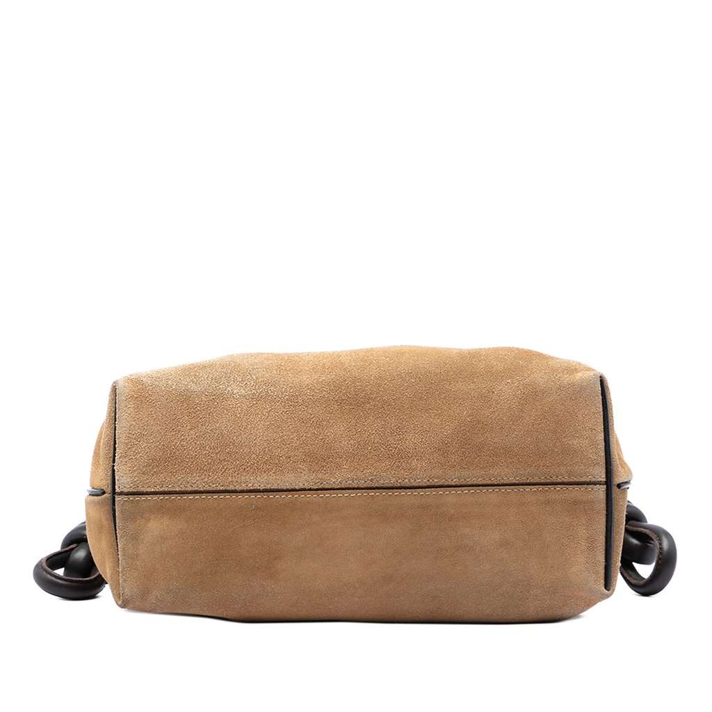 Loewe Suede Flamenco Knot Crossbody Beige Leather Very good condition - Inside View