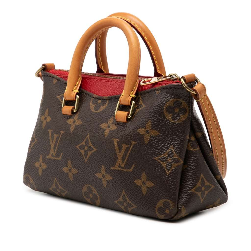 Louis Vuitton Monogram Nano Pallas Brown Very good condition - Back View