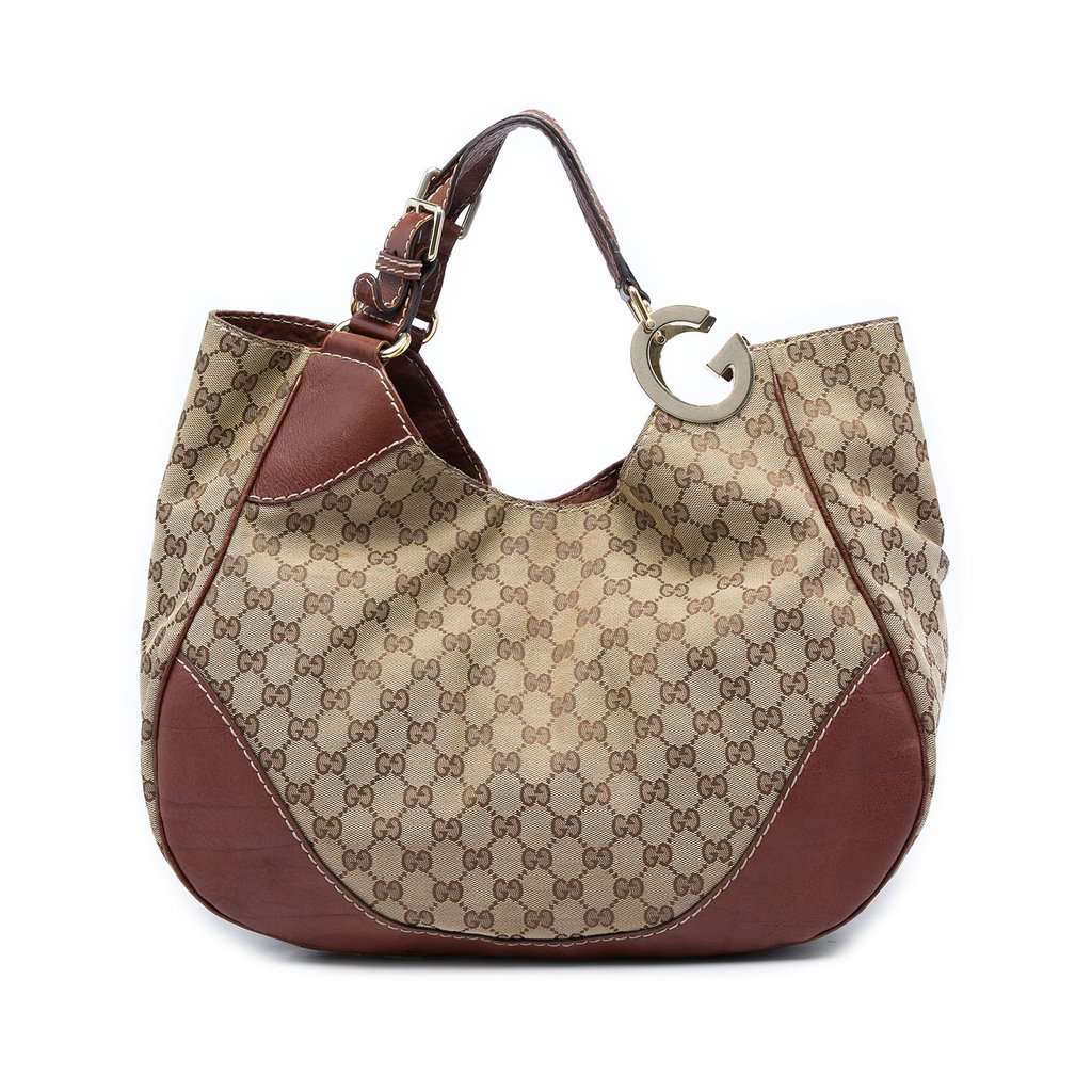 Gucci GG Canvas Charlotte Tote Beige Very good - Front View
