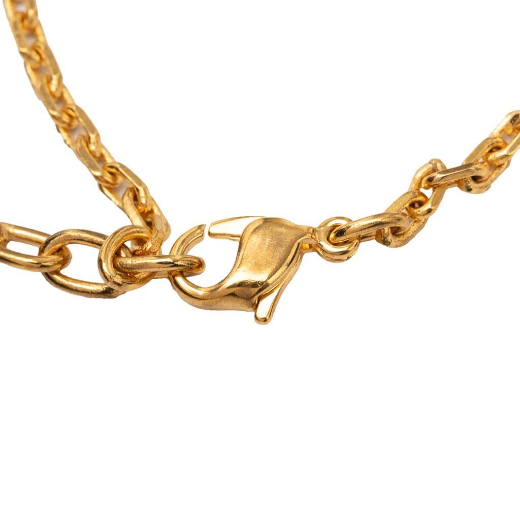 Louis Vuitton Gold Plated Gamble Strass Bracelet Gold Metal Very good condition - Model View
