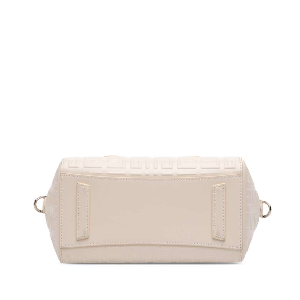 Givenchy Mini Calfskin 4G Antigona Lock Satchel White Leather Very good condition - Inside View