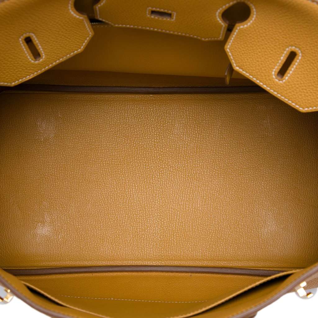 Hermès Togo Birkin Retourne 35 Yellow Leather Very good - Model View