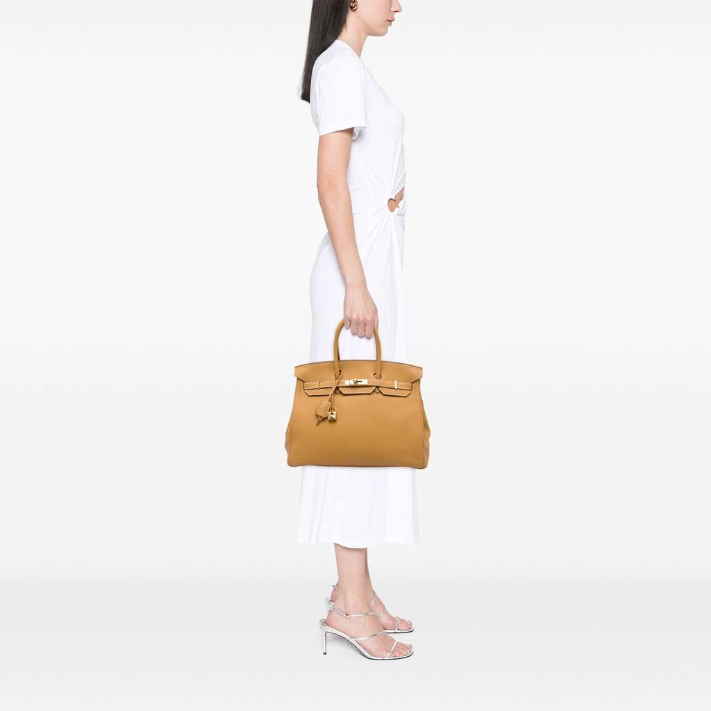 Hermès Togo Birkin Retourne 35 Yellow Leather Very good - Box View
