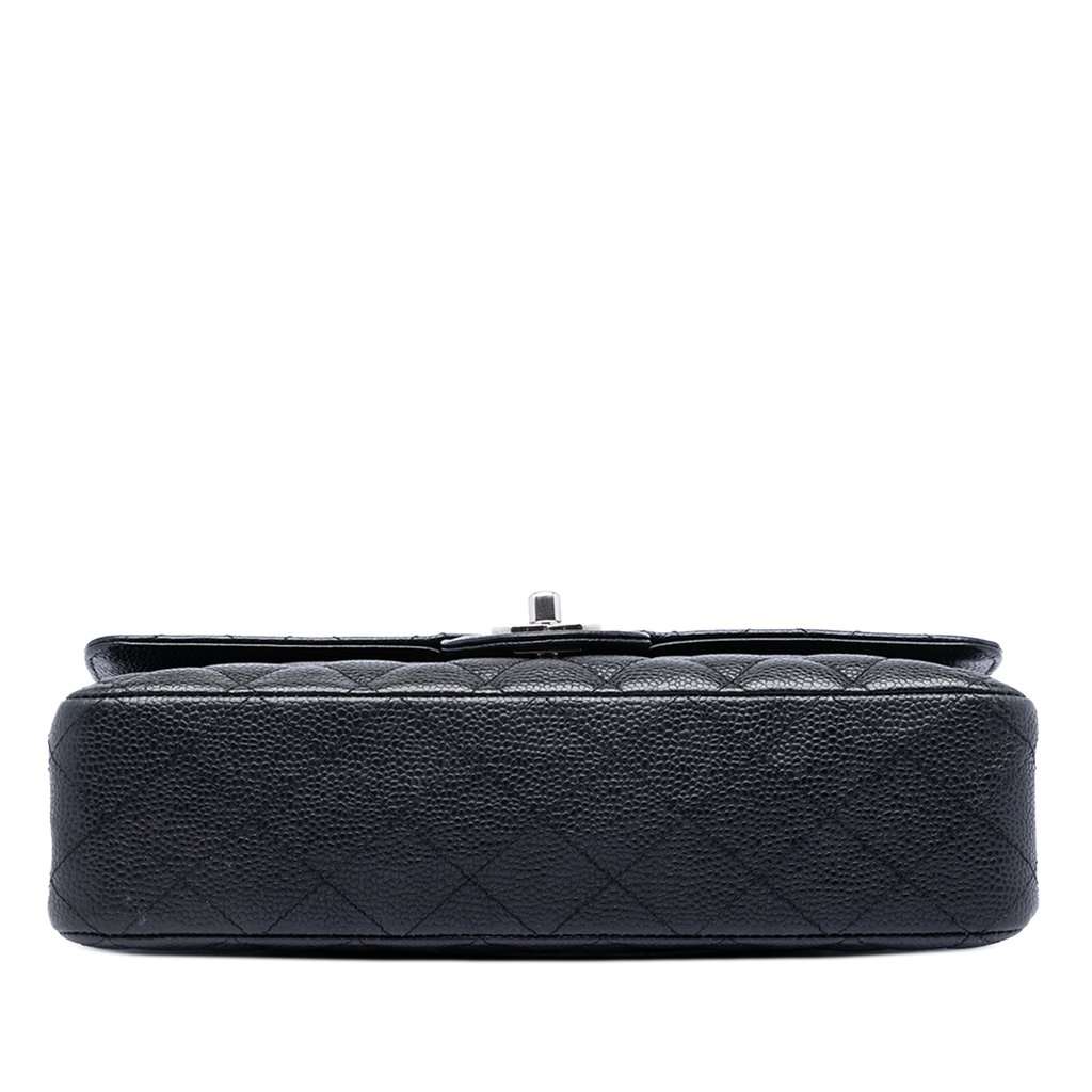 Chanel Medium Classic Caviar Double Flap Black Leather Very good condition - Inside View