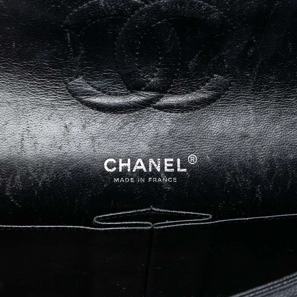 Chanel Medium Classic Caviar Double Flap Black Leather Very good condition - Box View