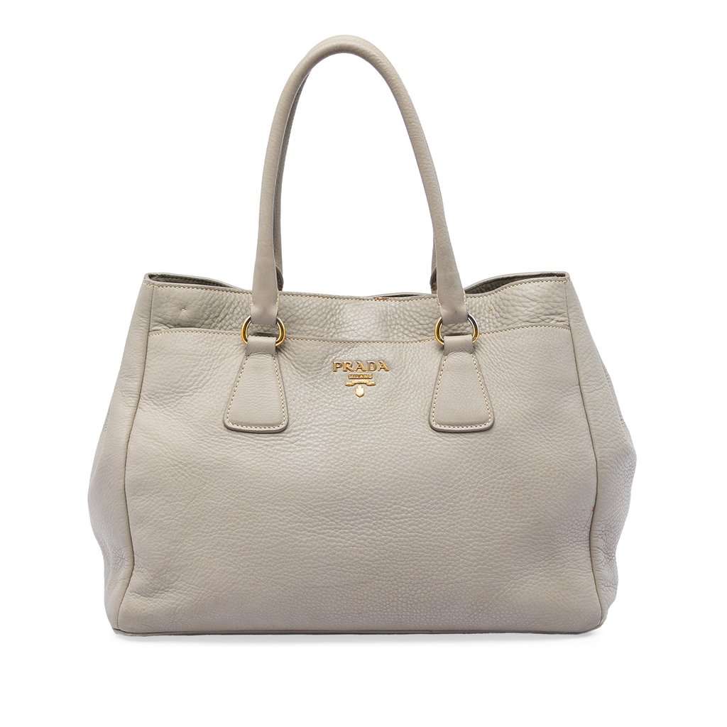 Prada Vitello Daino Open Convertible Tote MultiColor Leather Very good - Front View