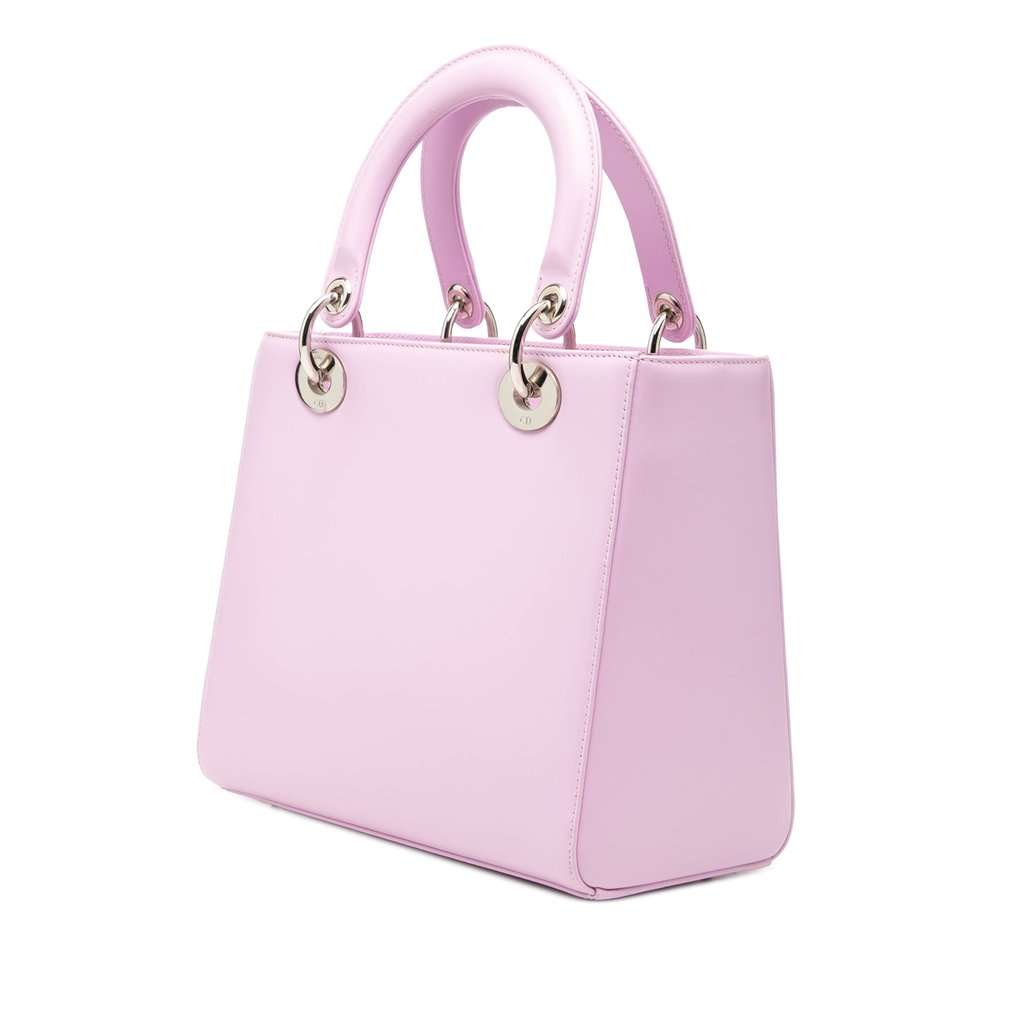 Dior Medium Calfskin Pockets Lady Dior Pink Leather Very good - Back View