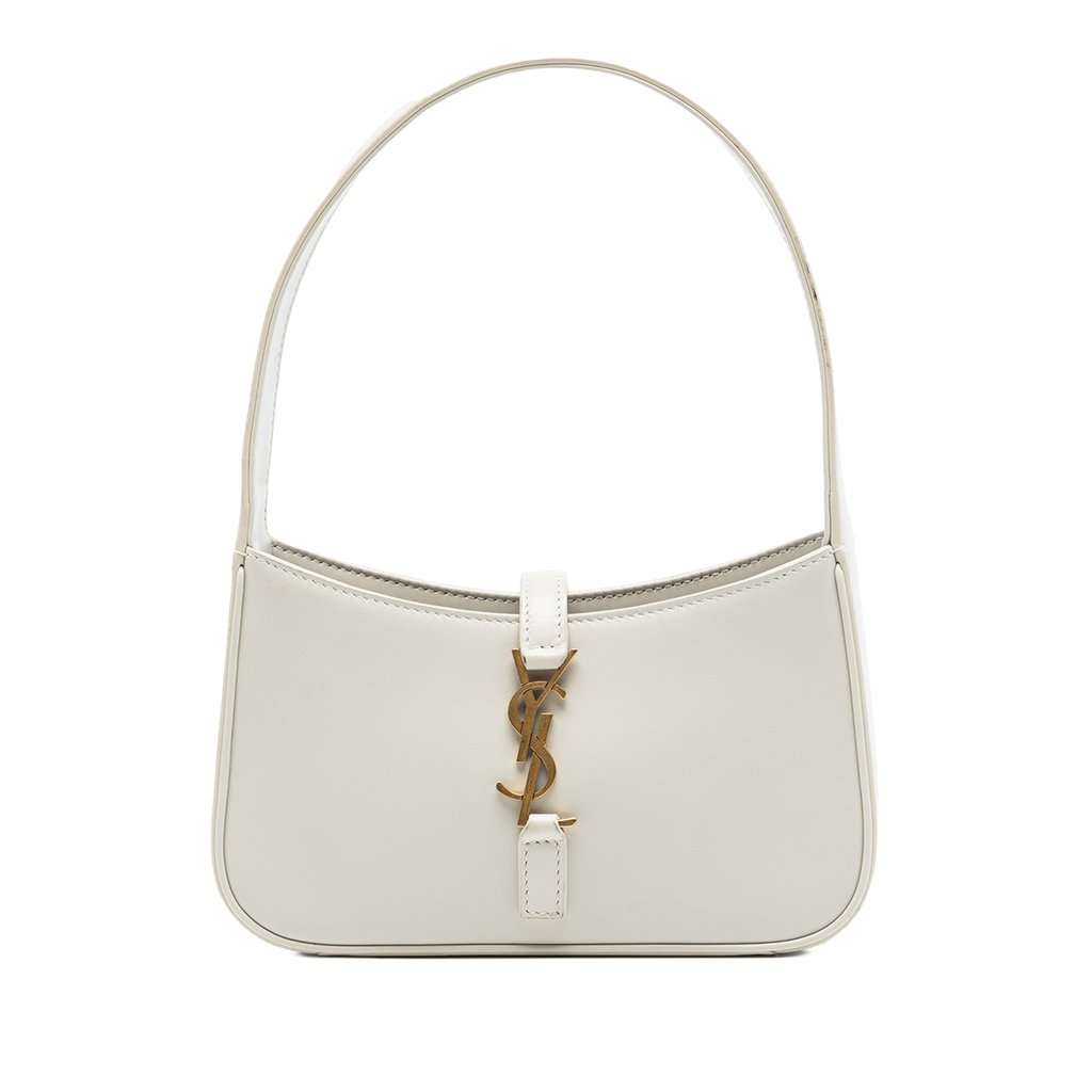 Saint Laurent Mini Smooth Calfskin Le 5 a 7 White Leather Very good condition - Front View
