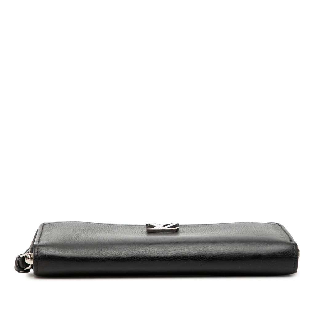 Louis Vuitton Leather Lockme Zippy Wallet Black Leather Very good condition - Inside View