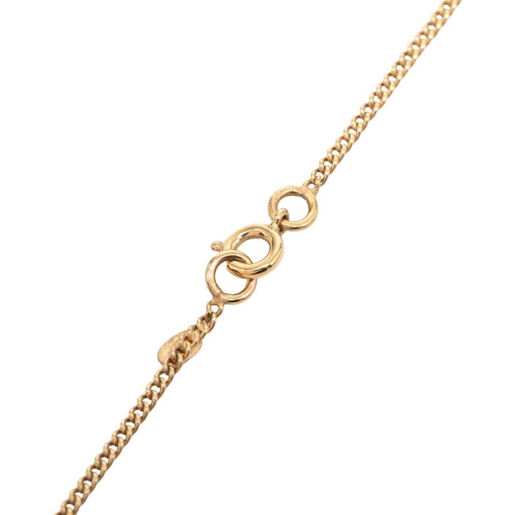 Chanel CC Gold Plated Resin Rabbit Pendant Necklace Gold Metal Very good - Inside View