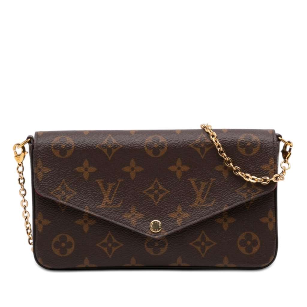 Louis Vuitton Monogram Pochette Felicie Brown Very good - Front View