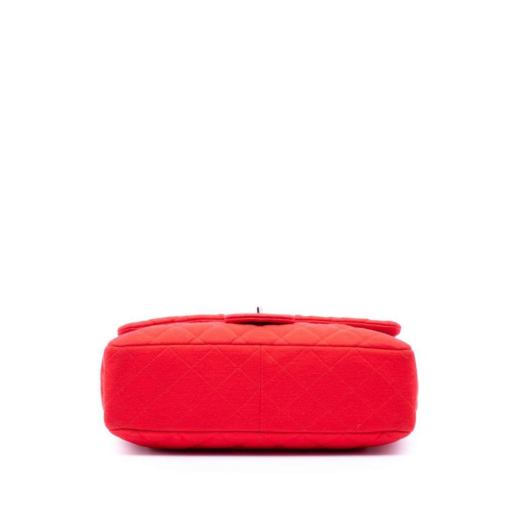 Chanel Jumbo Classic Jersey Single Flap Red Very good condition - Inside View