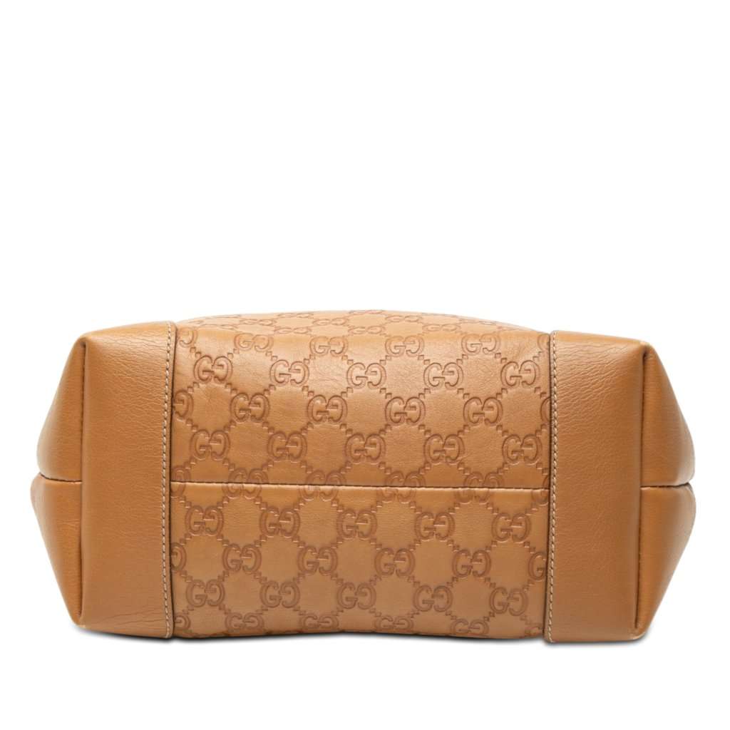 Gucci Medium Guccissima GG Charm Tote Brown Leather Very good condition - Inside View