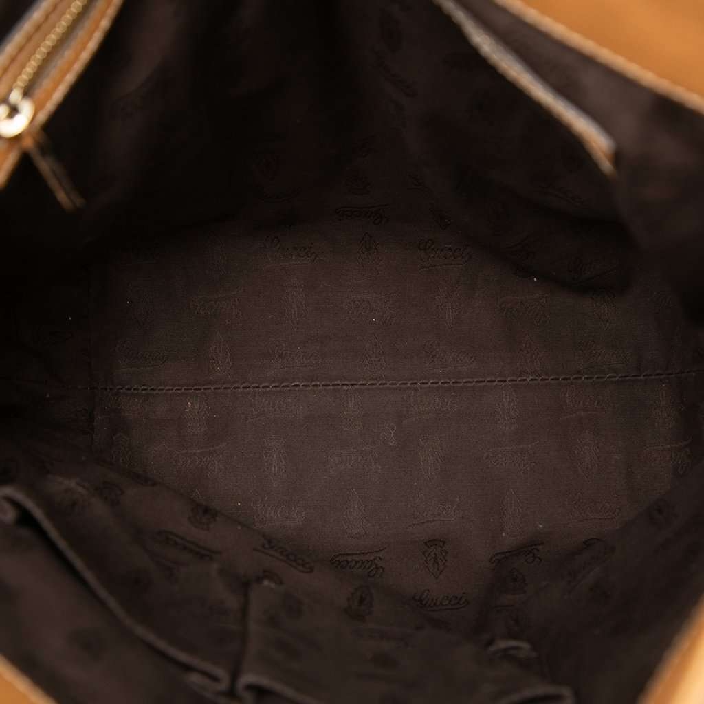 Gucci Medium Guccissima GG Charm Tote Brown Leather Very good condition - Model View