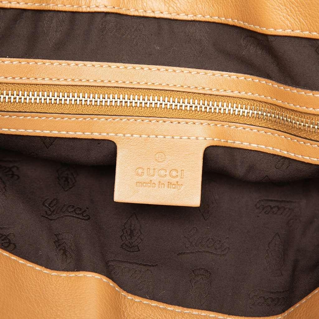Gucci Medium Guccissima GG Charm Tote Brown Leather Very good condition - Box View