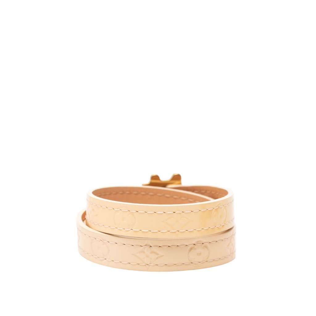 Louis Vuitton Monogram Vernis Triple Tour Wrap Bracelet Brown Leather Very good - Inside View