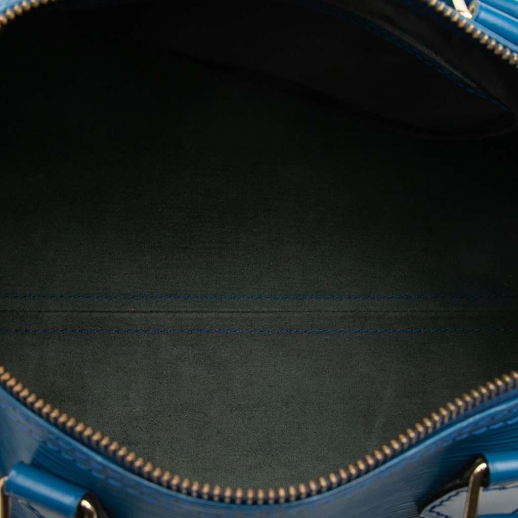 Louis Vuitton Epi Speedy 30 Blue Leather Very good - Model View