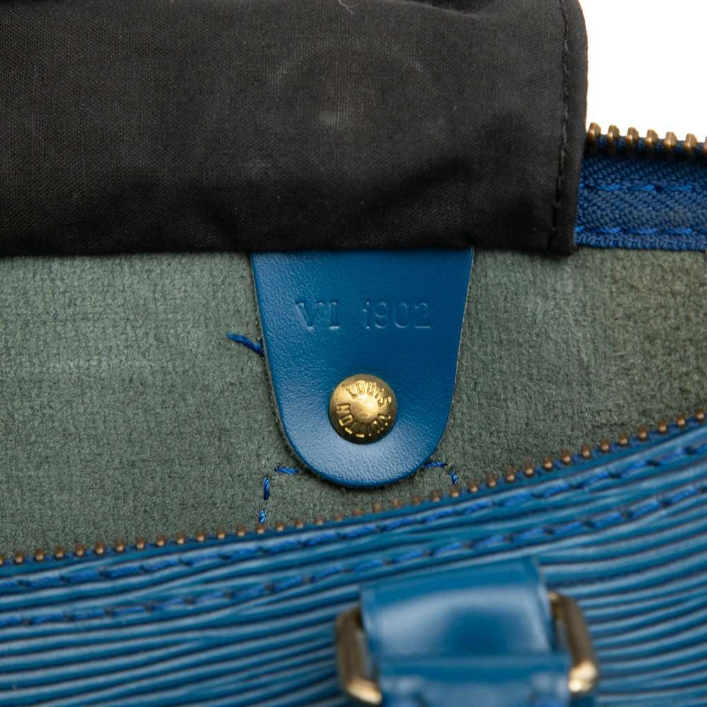 Louis Vuitton Epi Speedy 30 Blue Leather Very good - Box View