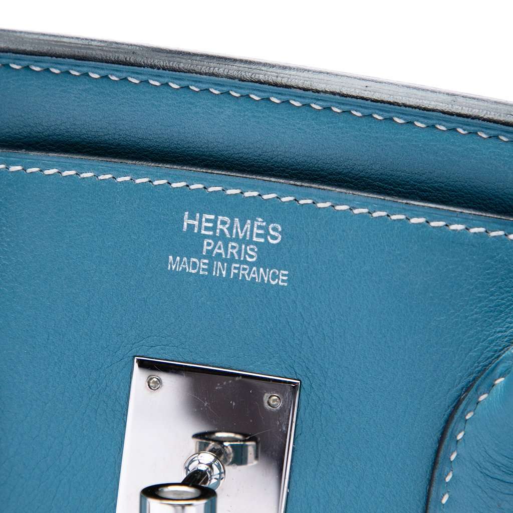Hermès Swift Birkin Retourne 35 Blue Leather Very good condition - Box View
