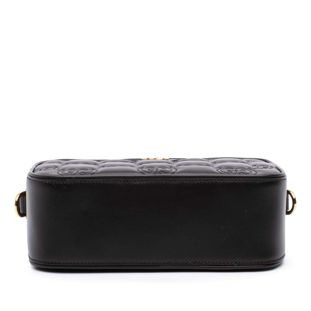 Gucci Small GG Matelasse Calfskin Crossbody Black Leather Very good - Inside View