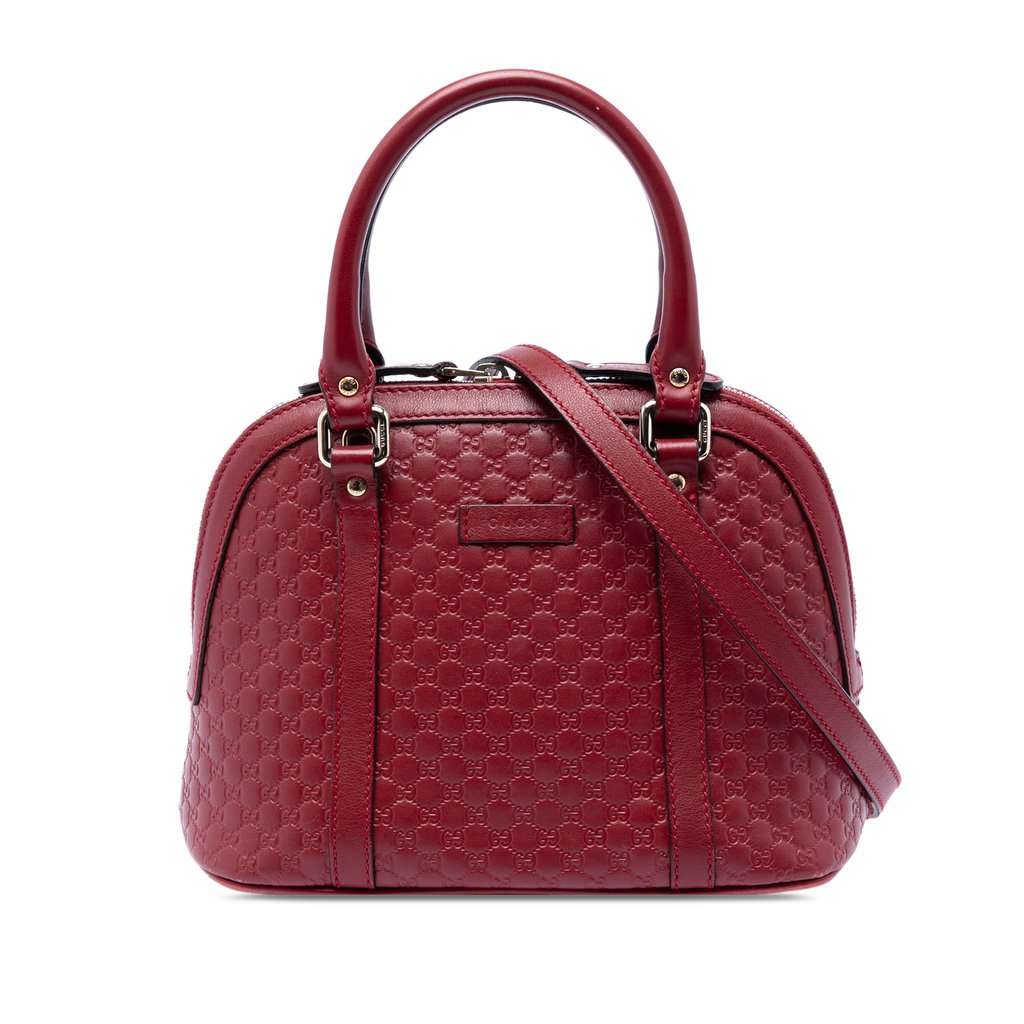 Gucci Mini Microguccissima Dome Satchel Red Leather Very good condition - Front View
