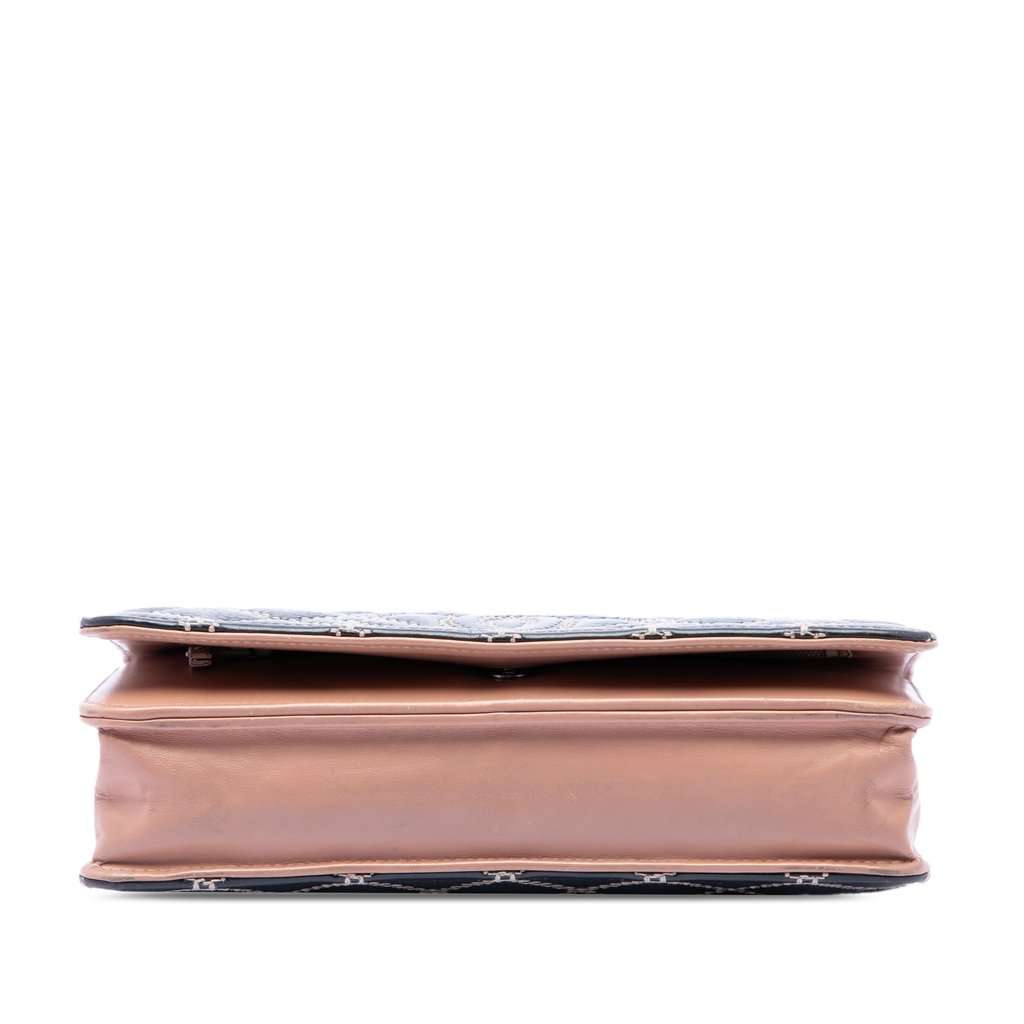Chanel Stitched CC Quilted Calfskin Wallet on Chain Black Leather Very good condition - Inside View