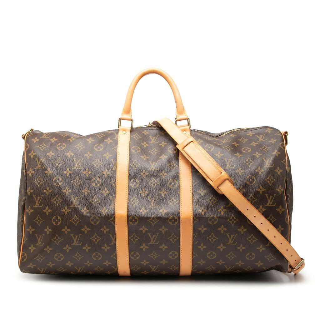 Louis Vuitton Monogram Keepall Bandouliere 55 Brown Very good - Front View