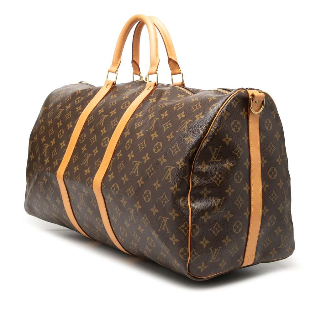 Louis Vuitton Monogram Keepall Bandouliere 55 Brown Very good - Back View