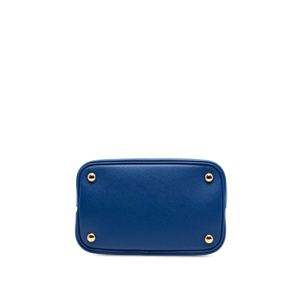 Prada Medium Saffiano Cuir Panier Satchel Blue Leather Very good condition - Inside View