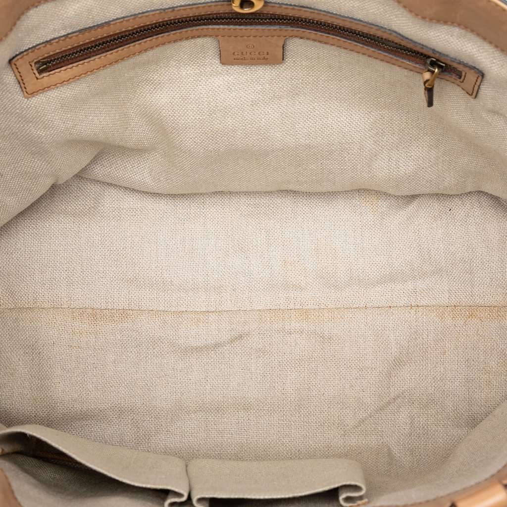 Gucci Large Microguccissima Brogue Duilio Tote Brown Leather Very good condition - Model View