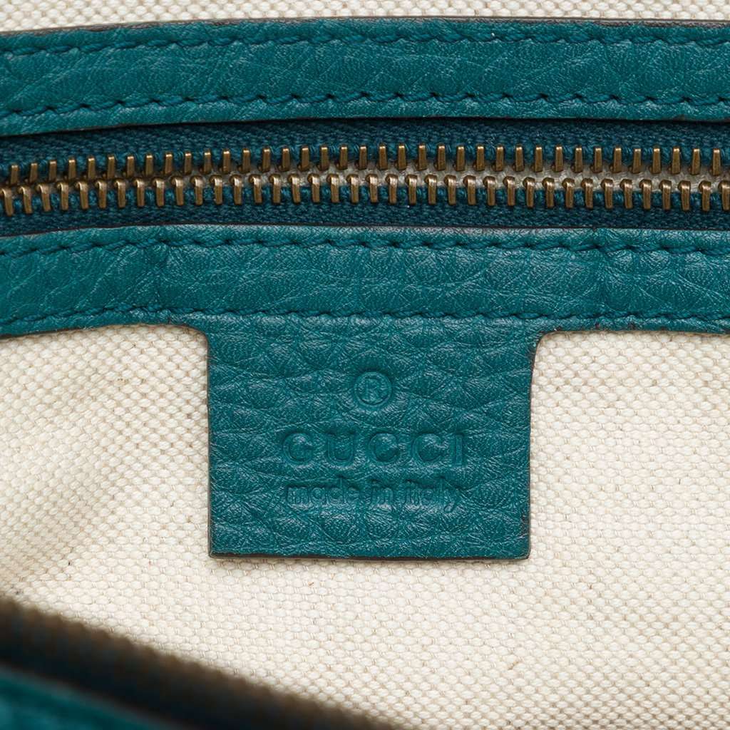 Gucci Medium Calfskin Ride Top Handle Bag Blue Leather Very good - Box View