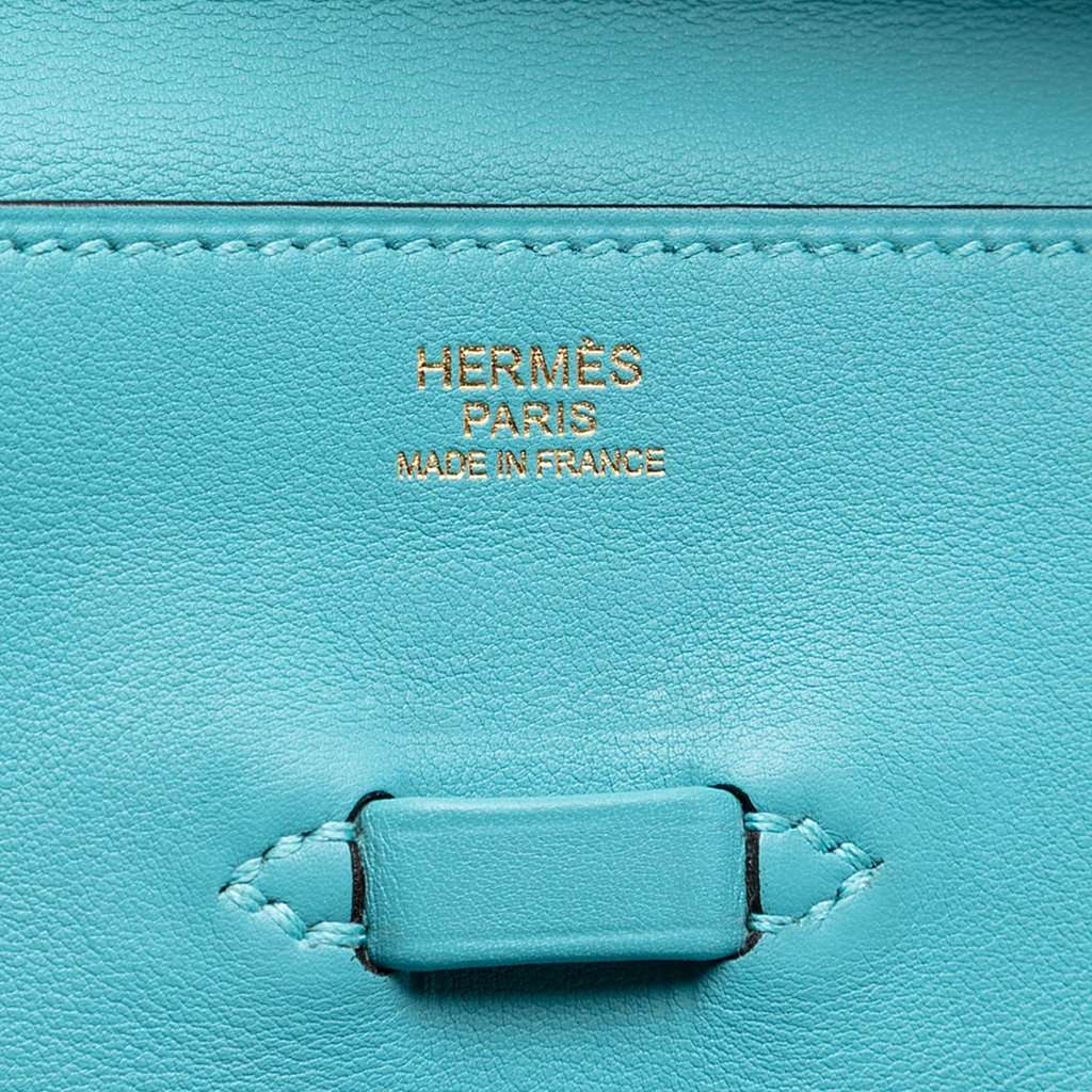 Hermès Evercolor Pliplat Clutch Blue Leather Very good condition - Box View
