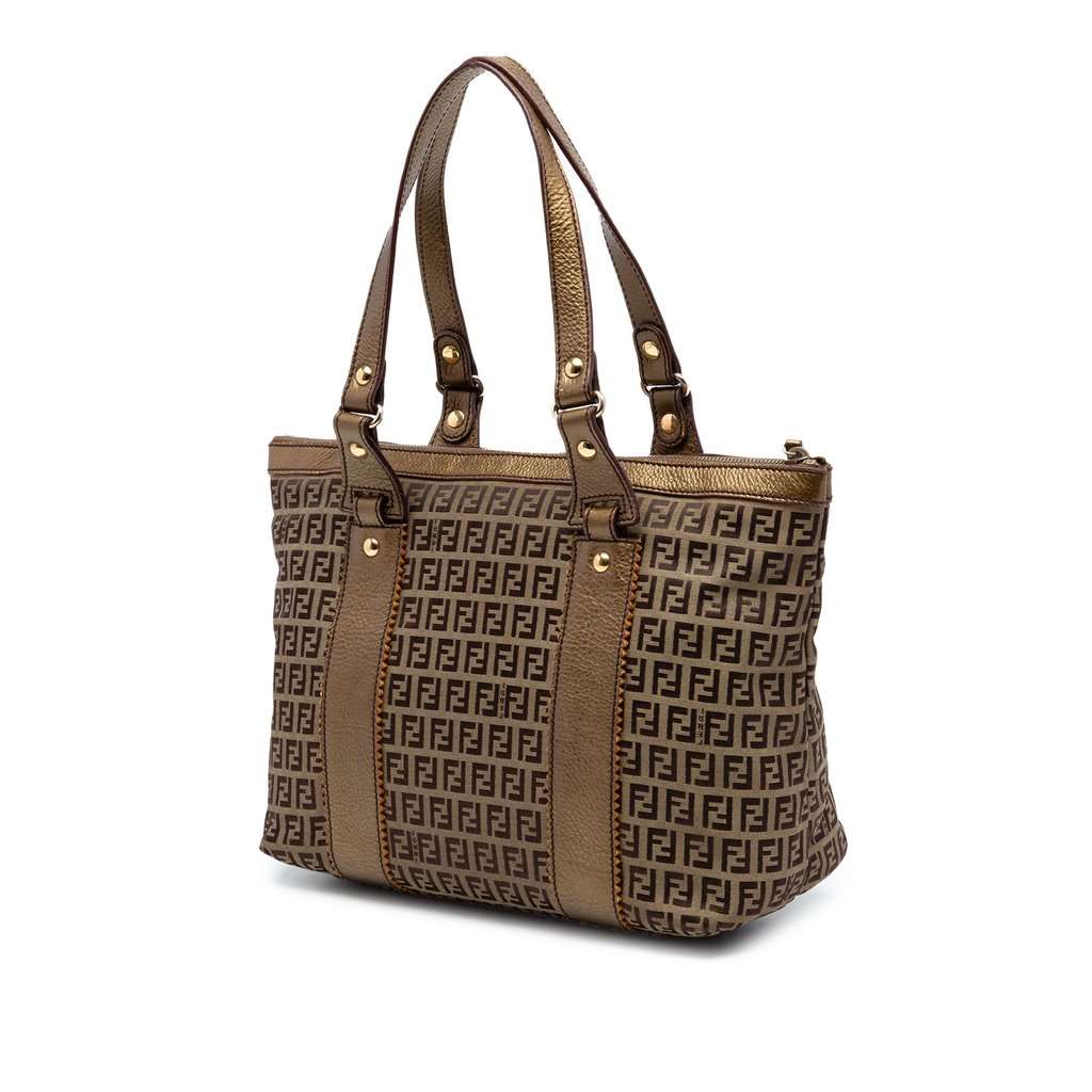 Fendi Zucchino Canvas Tote Beige Very good condition - Back View