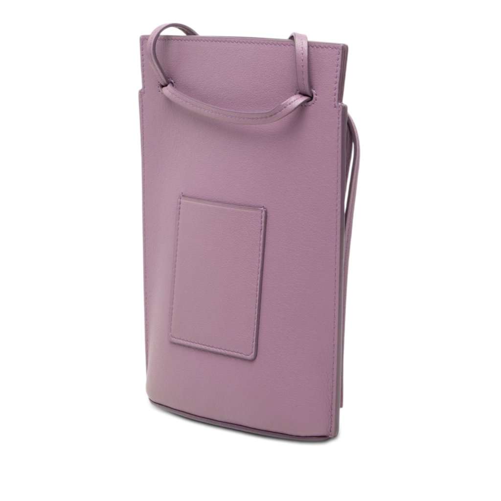 LOEWE Calfskin Dice Pocket Crossbody Purple Leather Very good condition - Back View