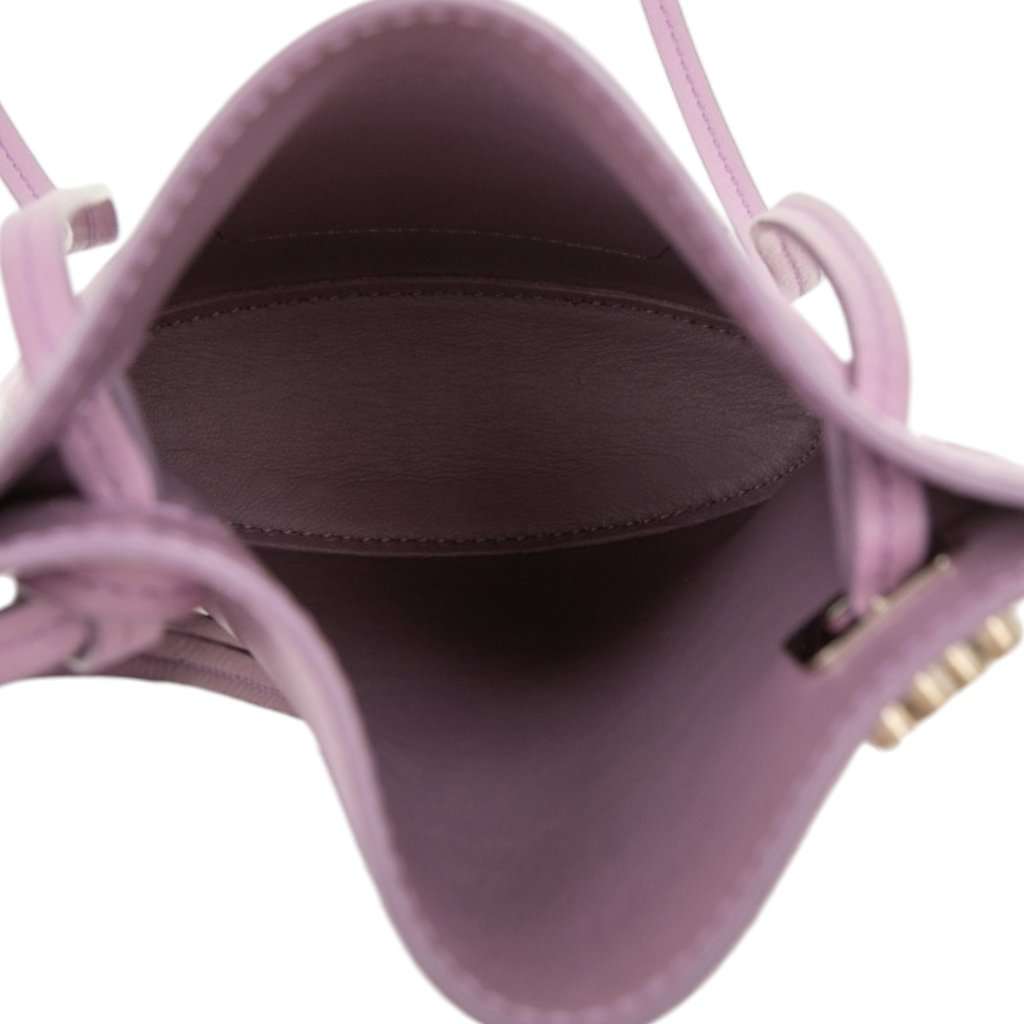 LOEWE Calfskin Dice Pocket Crossbody Purple Leather Very good condition - Model View